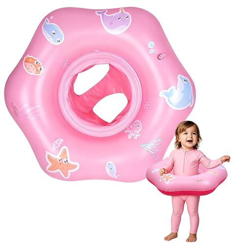 GOHHME Neonati Salvagente Salvagente Gonfiabile per Bambini Galleggiante Portatile Neonato Piscina Salvagentes per Bambini Doppia Valvola di Gonfiaggio Anelli interni ed esterni per bambini