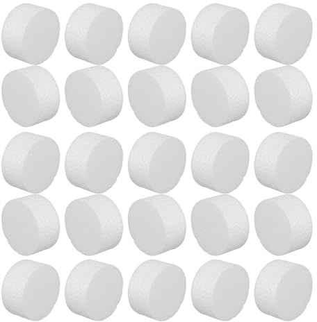 COHEALI 30 Discos de Espuma Blanca Redondos 5X2,5 CM para Proyectos de Arte DIY y Modelado de Figuras Decorativas