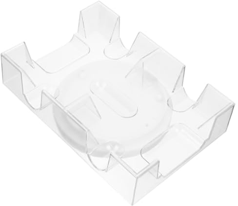 GLEAVI Support De Carte À Jouer Rotatif À Double Pont 360° pour Jeux De Société Et Soirées Poker 7.17X4.84X2.09 Pouces Stable Et Antidérapant
