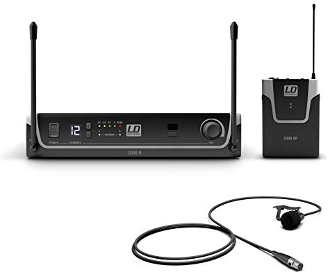 LD Systems U308 BPL - Sistema per Radiomicrofono con Bodypack e Microfono Lavalier - 823 - 832 MHz + 863 - 865 MHz