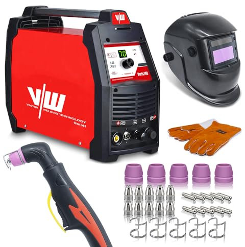 VECTOR WELDING - Plasmaschneider 70A SET - inkl. Plasmabrenner & Düsen Set - HF Pilotzündung - IGBT Technologie - Überhitzungsschutz - 24mm Stahl & 17mm Alu Schnittstärke - Paris 700