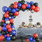 Luftballon Girlande Rot Schwarz Blau,GRESATEK Ballon Girlande Ballonbogen Kit mit Metallic Silber Ballons für Superhelden Themen Party Geburtstag Dekorationen