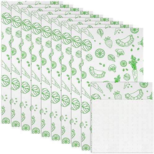 Amyhill 10 Pcs Refrigerator Liners Absorbent Fridge Shelf Liners Refrigerator Mats Washable Fruit and Vegetable Fridge Drawer Mat for Shelves Kitchen Home Cabinet Trays, 12 x 24 Inch