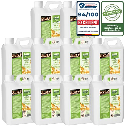 KieselGreen Bioethanolo 50 litri con Fragranza per Caminetto a Etanolo – Bio-etanolo profumato per Ambienti, molte Fragranze - Profumo per Caminetto a bioetanolo da Interno o da Tavolo N50