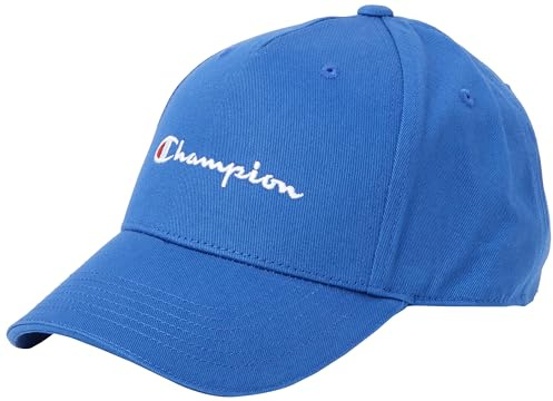 Champion Icons Accessories Junior Caps - 802421 Woven Cotton Twill Small Script Logo Baseballkappe, Blau Elektro, Einheitsgröße Unisex - Kinder SS24, Elektrischblau, Einheitsgröße