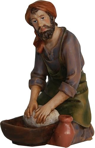 FADEDA Keramik/höjd: 8 cm/handmålad/detaljerade krubbfigurer – julbord, dekoration, krubbtillbehör