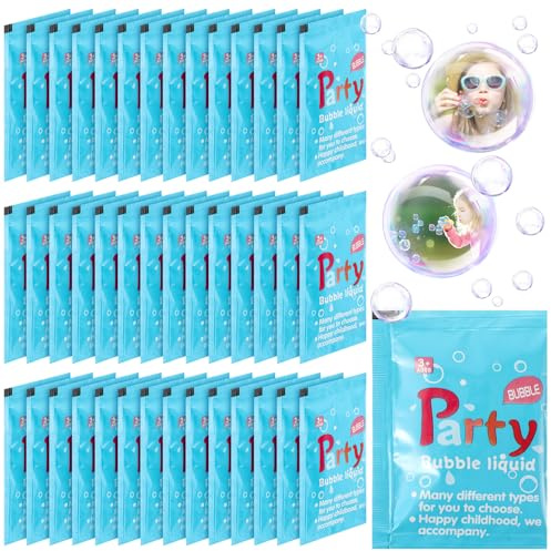 Halloscume 100 Pcs 10 ml Bubble Liquid Refill Solution for Bubble Gun Wand Outdoor Activities Party Favors