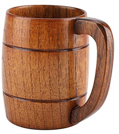 Tasse à Bière en Bois Naturel, Grande capacité, avec Poignée, pour Bar KTV