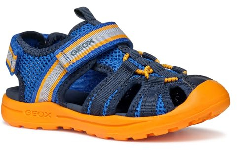 Geox - J VANIETT BOY A, Sandalia Niños, Royal/Orange,