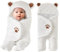 Lilian&Gema Swaddles Pucksack Baby 0-6 Monate, Ultra Soft Plüsch Essentiell Baby Schlafsack für Jungen und Mädchen, Niedlicher Bär Swaddle Weiß, Baby Pucksack Geburt