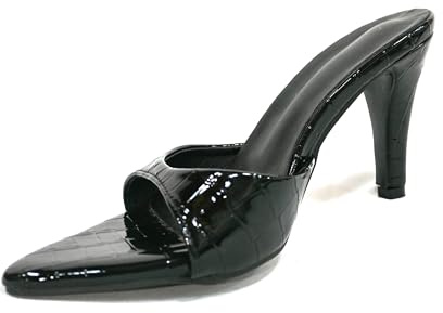 Pradize Mules Tacones De Aguja Altos 10 Cm Mujer - Diseño Transparente Moderno - Efecto Piernas Largas Cómodo Estable