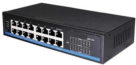 Conmutador de red, Conmutador Ethernet De 16 Puertos RJ45, Todo Conmutador Gigabit Ethernet, Conmutador Lan,Confiable