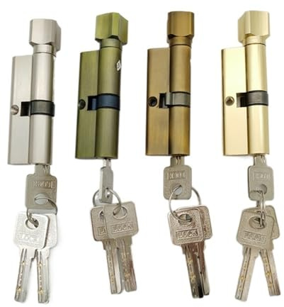 Bombin Cerradura 1 Uds. De cerradura de puerta de 70mm, 3 llaves de cobre, cilindros de bloqueo de aluminio, seguridad for el hogar, cilindros antibroche antitaladro Cerradura Antibumping(Noir)