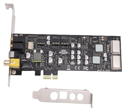 Denash PCIE-ljudkort, HiFi-ljudteknik 100dB SNR Flera Gränssnitt PCI Express-ljudkort, med Lågprofilfäste för Professionell Ljudbehandling