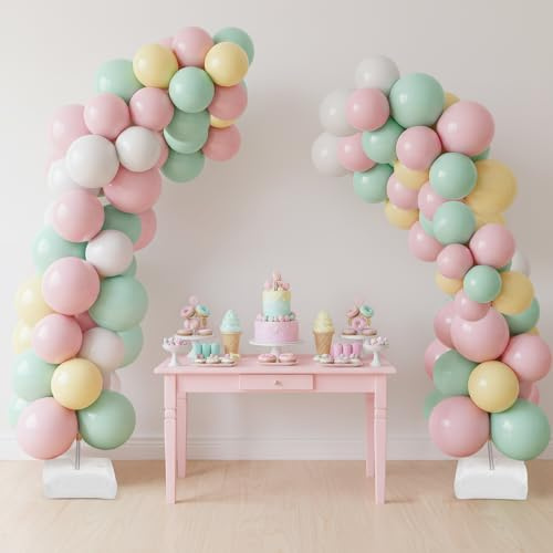 Donened - Balloons Arch Kit, Golden Half Arch Balloon Stand with Hexagonal Bases, for Entrance Decoration, Backdrop, Photo Area