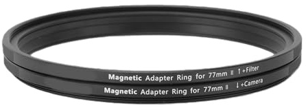 YUEHISY Kit de Anillo Adaptador de Filtro y Lente Magnética de 77 Mm, Aleación de Aluminio, Liberación Rápida, Conversión Roscada a Magnética, Ultradelgada, para Filtros Lentes