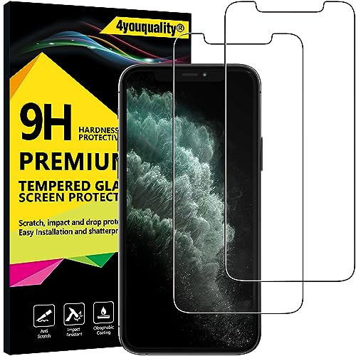 4youquality [2-Pack iPhone 11 Pro Max and iPhone XS Max Screen Protector, Tempered Glass Film [LifetimeSupport][Scratch-Resistant] Screen Protector for Apple iPhone XS Max & iPhone 11 Pro Max