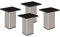 sossai® Exklusiv - Aluminium Möbelfüße | E4MF-N | 4er Set | Höhe: 120mm | Farbe: Inox