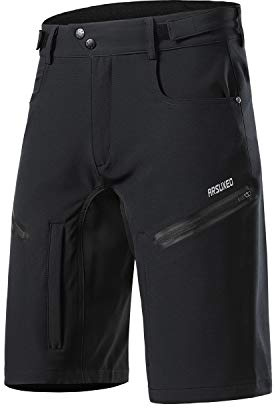 ARSUXEO Short de Cyclisme pour Homme Bas de vélo Coupe Ample avec Ceinture Anti-humidité 2006 Noir XL