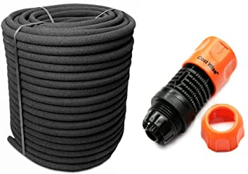 Special Sets - Porous Pipe Soaker Hose Leaky Garden Irrigation System 50m-100m + Pressure Regulator Water Saving Flexible Durable (1, 100m)
