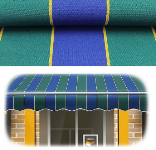 OPOLDBDMAC Lona De Repuesto Verde De 4×3m Para Toldo Retráctil, Tela De Poliéster Dosel Lona Recambio，Exterior Toldo Cubierta Superior Tela De Repuestos Para Toldos Para Patio Terraza Mercado Toldos(9