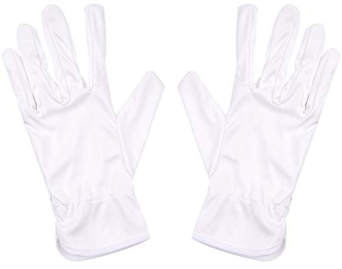 LIFKICH 10 pares Guantes de Microfibra sin Polvo Talla Protección para Manos Elásticos Reutilizables para Joyería Limpieza Trabajo Industrial y Cuidado Personal