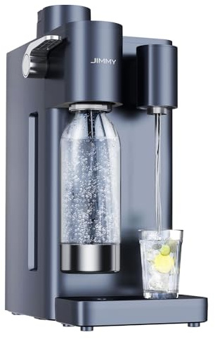 JIMMY Matrix S9 - Macchina per acqua gassata fredda, sodatore domestico a 3 livelli di gassificazione, bottiglia 1L senza BPA, compatibile con bottiglie di CO2 standard, per acqua gassata e bevande