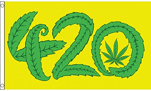 AZ FLAG Marihuana 420 Flagge 100D Polyester mit Ösen, 150 x 90 cm