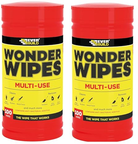 2 x Everbuild Multi-Use Wonder Wipes Trade Tub Cleans just About Anything from Hands