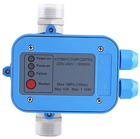 Regulador de Presión para Electrobomba, Control Electrónico de Bomba de Agua con Cable, para Obras Sanitarias, Riego de Jardines