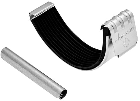 ZAMBELLI Rinnenverbinder verzinkt inkl. Wulstverbinder RG 280 Silber Dachrinnenverbinder für Dachrinne halbrund, Montage ohne löten
