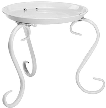 Cabilock 1pezzi Supporto Fioriera Ferro per Balcone Stile Europeo Struttura Singola per Decorare Spazi Interni Ed Esterni Robusto e Facile da Spostare