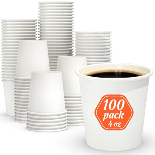Dealusy 100 Count 4 oz Coffee Cups