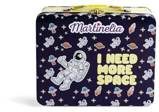 AQUARIUS MARTINELIA SPACE TIN SET Eau de Toilette e gel doccia in design spaziale fresco per ragazze e ragazzi, profumo rinfrescante e gel shower, 30 ml/150 ml