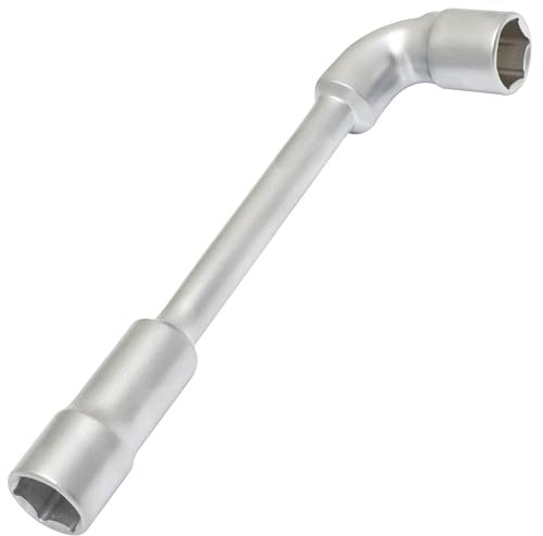 Aerzetix - C68461 - Chiave a pipa aperta 19mm a 6 lati 210x52x26mm - accessorio auto serraggio allentamento assemblaggio - colore argento
