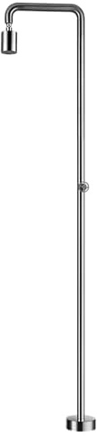 GALYON IMEX Barra de Ducha para Exterior - GPP001/AC Serie POOL, Fabricada en Acero S.316, Resistente a la Corrosión, Difusor Ø80 mm Antical, Grifería Monofluido, Giratoria 360°, Ideal para Jardín o P