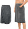 PcvGef Sauna Kilt Männer, 70 x 140 cm Saunakilt Herren, Schnelltrocknendes Saunahandtuch Herren, Saunatücher Verstellbar Knopffrottee Ideal als Saunatuch Herren oder Duschtuch (Grau)