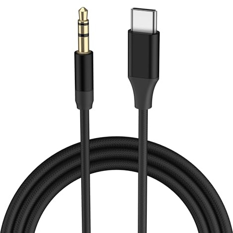 Meliya Cable AUX USB C a Jack 3.5mm DAC, Nylon Trenzado USB C a 3,5mm Cable para iPhone 17 16 15 Serie,Samsung Galaxy S25 S24 S23 S22, Huawei OPPO Vivo iPad Pro MacBook Xiaomi Google(1M)