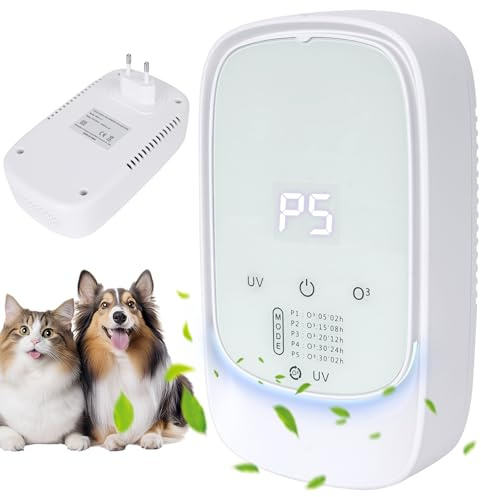 HOSSOM Generatore di ozono purificatore d'aria, Deodorante per Ionizzatore, Eliminatore di odori con diffusore di aromi, Purificatore d'aria, Mini Purificatore d'Aria Ozono, CADR 50m³/h Fino A 30㎡