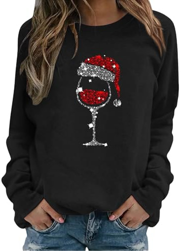ladies jumpers sweatshirts womens christmas jumper 2025 christmas jumpers for women uk Oversized Sweatshirt Tops T Shirts Womens Sweaters Ladies Sweatshirts Oversized Hoodie Santa Outfit