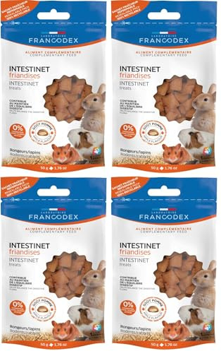 Francodex - Friandises Intestinet 50 g pour Lapins et rongeurs (Lot de 4)