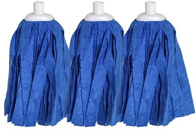 PACCUNO - 3 LAVAPAVIMENTI in Microfibra 200 GR Blu Pulizia Pavimenti, Maxi MOP, MOCIO. per la Pulizia Professionale e Non Solo