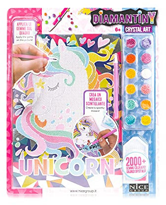 DIAMANTINY Design Art Unicorn Face Nice Group Diamond Painting Kit Unicornio, CREA el Mosaico con Cristales de Colores, Multicolor 90007B