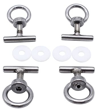 TAKPART Set of 4 25 mm Mounting Screws Locking Rail Load Securing Mounting System T-Screw M8 Eyelet Nut for Multivan Bus VW T5 T6