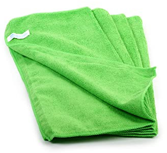 Hypafol Mikrofasertücher | 20 St. | 40x40cm | grün | pflegeleicht & schnell trocknend |Poliertuch, Putzlappen zur Oberflächen Reinigung | Reinigungstücher zur Autopflege, Gebäudereinigung, Gastronomie