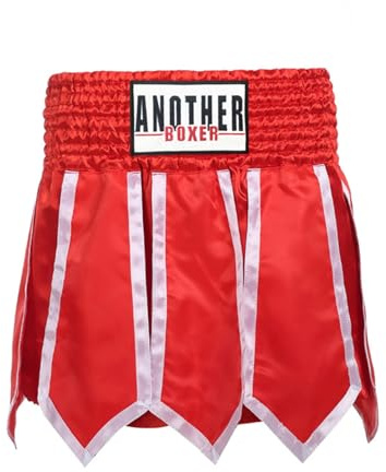ARIASS ARIASS Muay Thai Shorts, MMA träningsshorts för män, Soft Fighting Workout Shorts, BJJ Jiu Jitsu No Gi Wear for Cage Fight(Red,L)