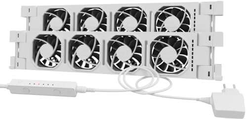 Heatfan 4 Duo Heizkörper ventilator - Heizkörperlüfter flüsterleise <20 dB, spart bis 30% Heizkosten, einfache Montage, universell lange Lebensdauer, für Heizkörper 90-160cm - 2 Stück Weiß