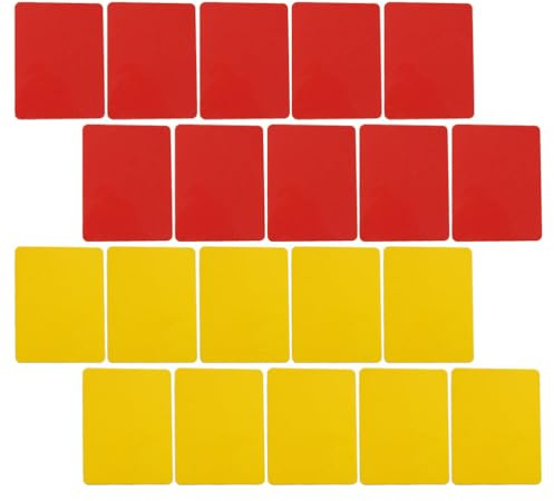 SUPVOX Soccer Referee Cards Red Yellow Standard Size Portable Football Referee Cards Compact Design for Quick Match Use and Coaching
