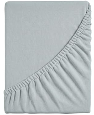 Lenzuolo Sotto con Angoli Singolo, 100% Jersey di Cotone Elasticizzato sui 4 Lati, Misura cm.80/90x190/200, Altezza Angolo fino a 30cm, Oeko-tex Certificato, No stiro
