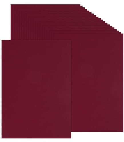 PATIKIL 50 ark färgat kartongpapper, A4 storlek 230 gsm tjockt kort lager tryckt färgat papper för gör-det-själv-hantverk scrapbooking korttillverkning festdekorationer, röd